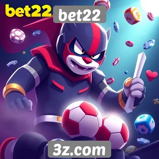 Variedade de jogos disponíveis na plataforma bet22